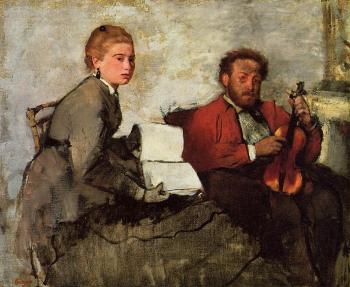 Violinist and Young Woman